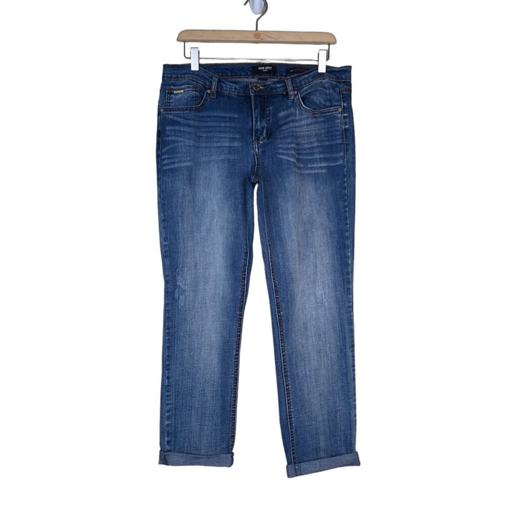 Nine West Womens 8 Alec Slim Boyfriend Ankle Jeans